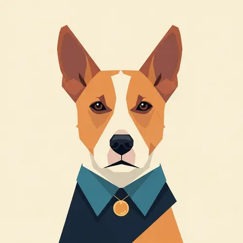 Minimalist Dog Art: Simple Geometric Design