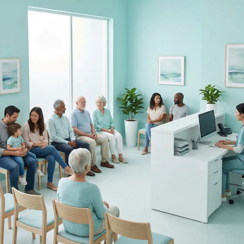 Minimalist Medical Clinic Reception Area