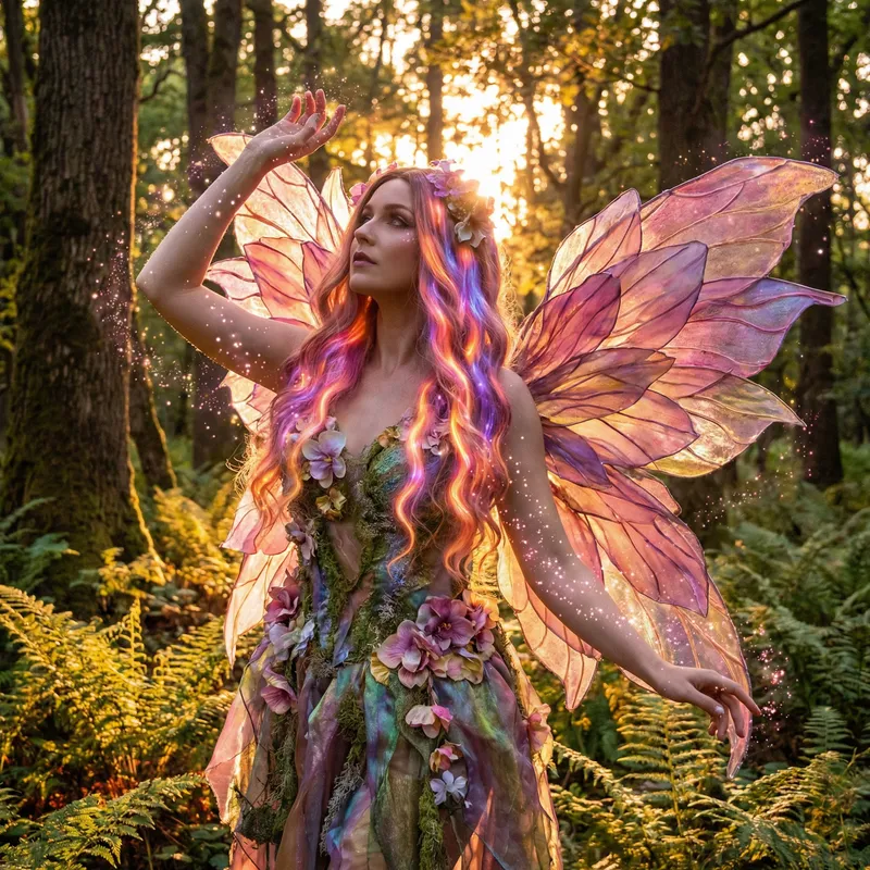 Flora Harmonix: Enchanting Nature Costume with Mystical Aura