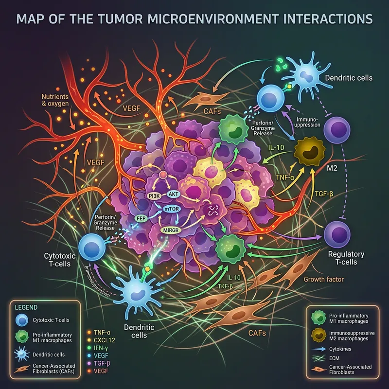Tumor Microenvironment Cellular Interactions Abstract