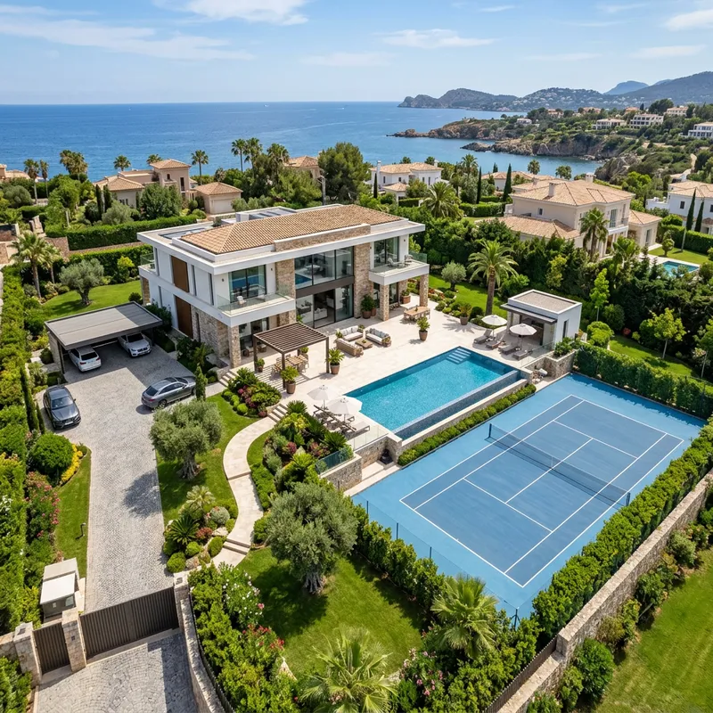 Luxury Two-Story Home with Pool and Tennis Court