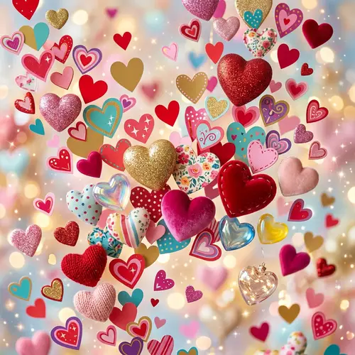 Heart Shapes Collection: 2D and 3D Hearts in Various Colors