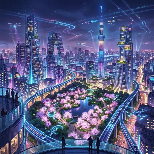 Futuristic Tokyo Skyline | Surreal Cityscape Vision