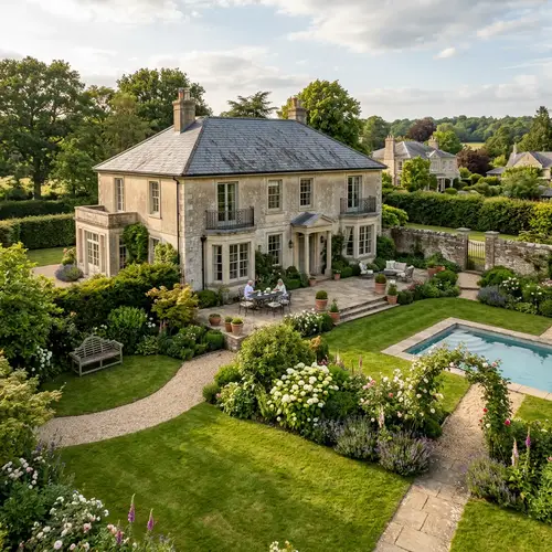 Elegant Old Money Villa with Expansive Garden