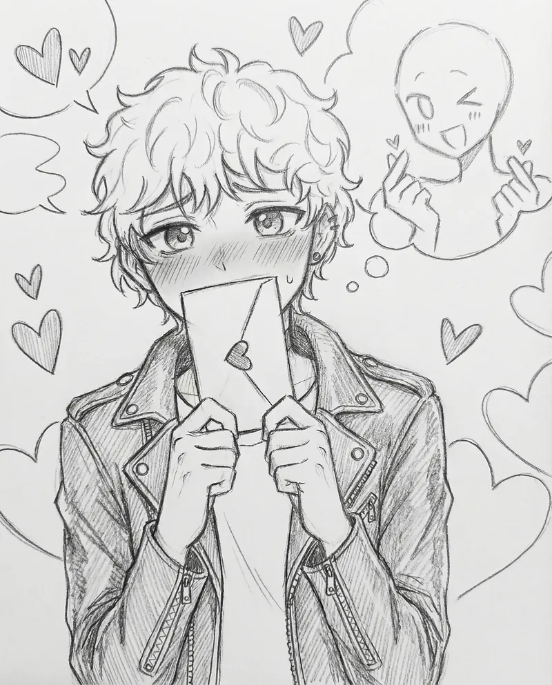 Character in Leather Jacket and White T-Shirt