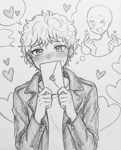 Character in Leather Jacket and White T-Shirt