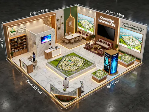 Stunning Exhibition Booth Design for Knowledge Economic City