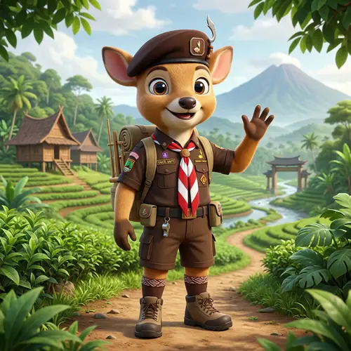 3D Scout Mascot Design from West Java