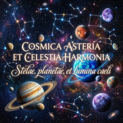 Cosmic Constellations and Planets with Latin Letters