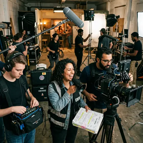 Dedicated Film Crew on Independent Movie Set