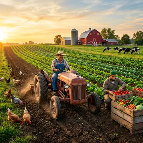 Diverse Farming Practices in Open Countryside