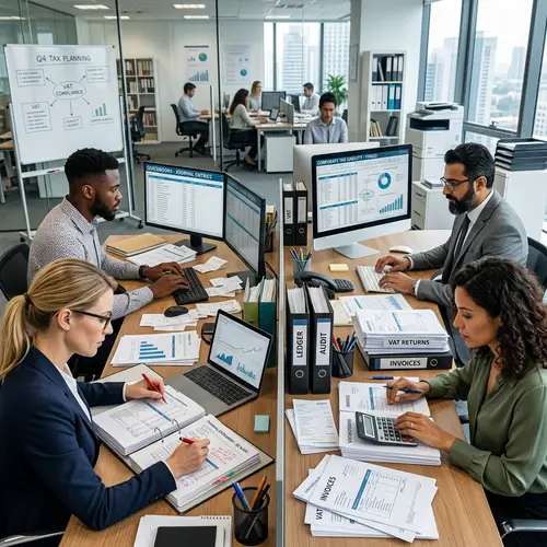 Diverse Accounting & Tax Professionals at Work | Corporate Scene