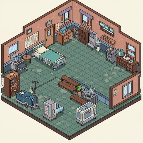 32x32 Hospital Patient Room Tileset Download