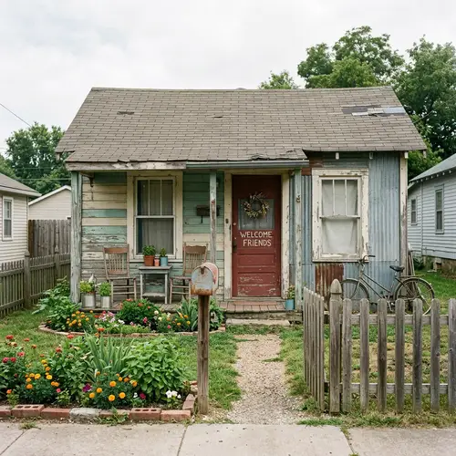 Charming $1000 Recycled Home with Personal Touches