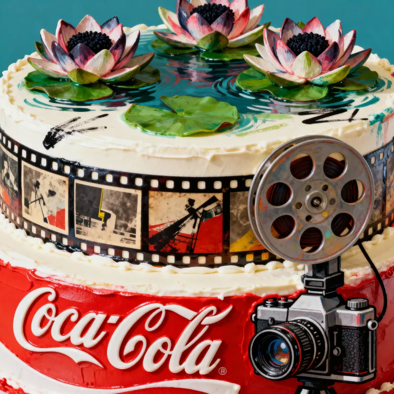 Mario Schifano Inspired Scene Cake Design