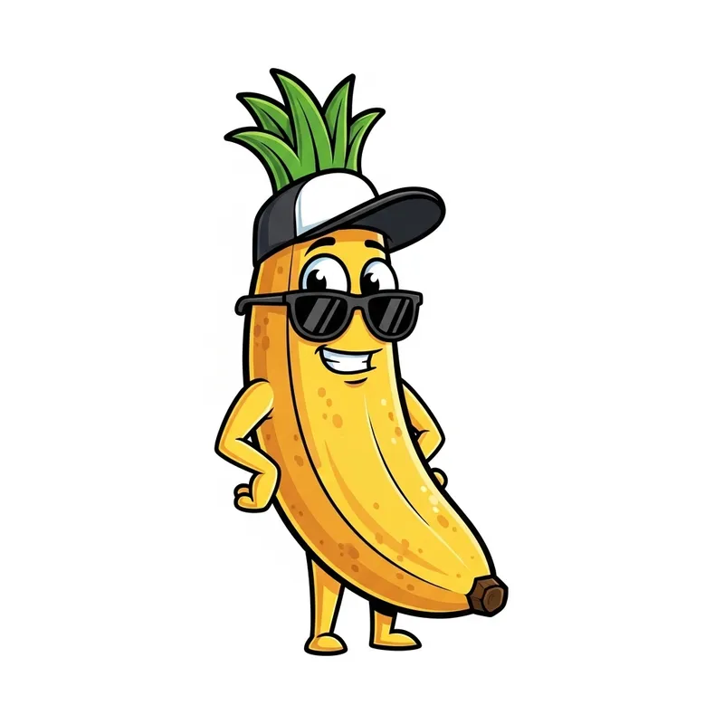 Fun Cartoon Banana Mascot Design