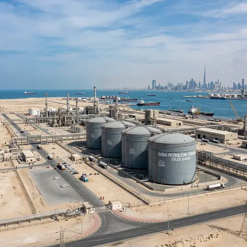 Dubai Industrial Complex Near the Sea