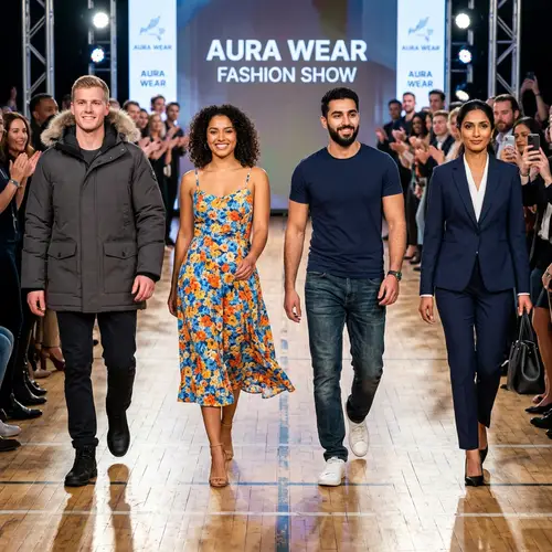 Diverse Fashion Models Showcasing Stylish Clothing from Generic Brand