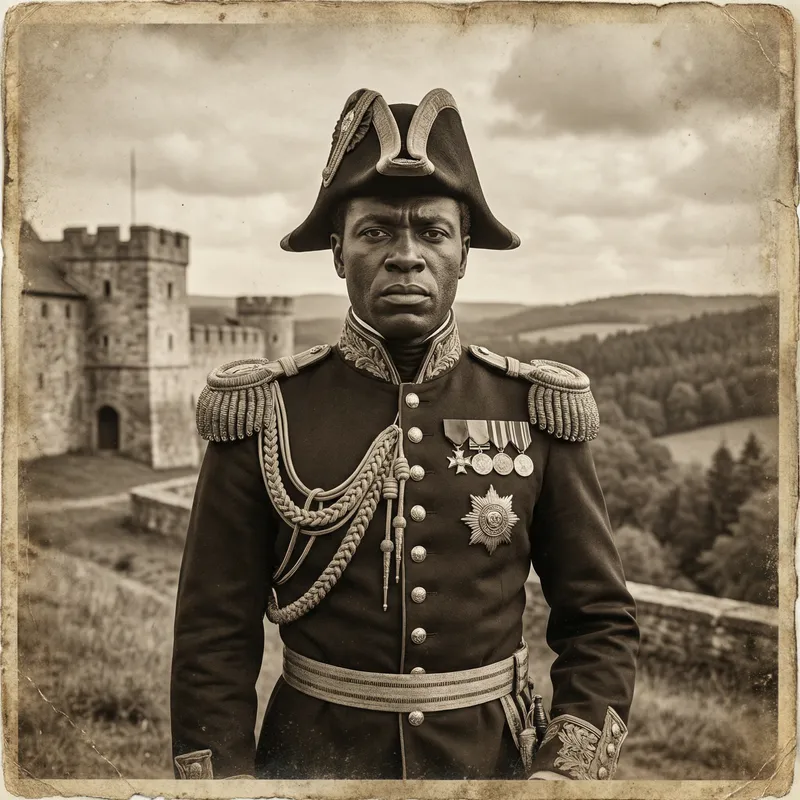 African Military Hero: Jean-Jacques Dessalines in Historic Attire African Military Hero: Jean-Jacques Dessalines in Historic Attire