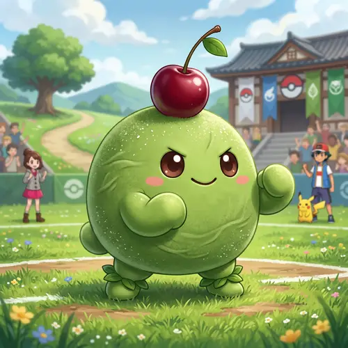 Green Rice Cake Pokemon - Cute Pokemon Concept
