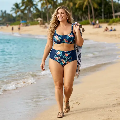 Stylish Plus-Size Swimwear for Full Figured Women