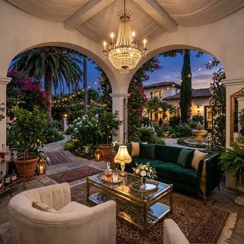 Stunning Hollywood Glam Outdoor Garden Design