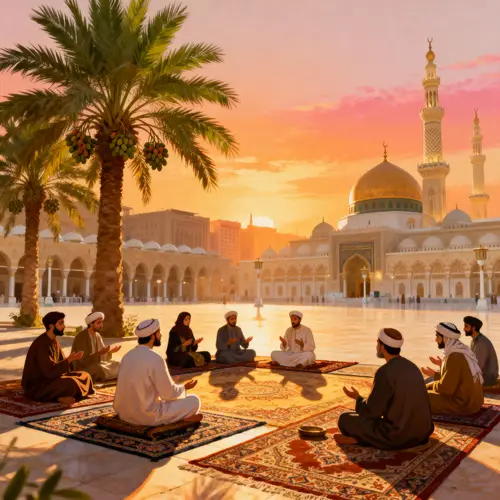 Serene Evening in Madinah: Naat Shareef Gathering