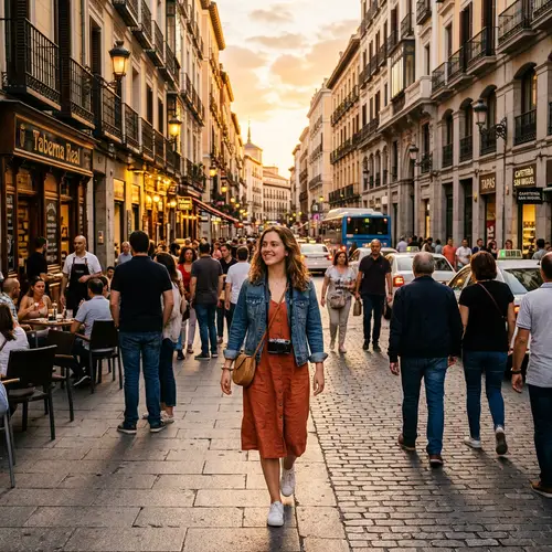 Young Woman Walking Solo in Madrid | 19 Years Old