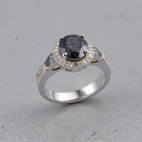 Futuristic Tech Necklace with Gold and Silver Elements