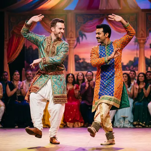 Celebrity Dance Performance: Phenomenal Duo in Vibrant Outfits