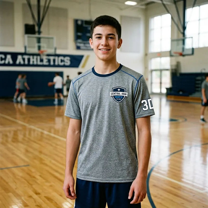 Custom Sport T-Shirt with School Logo & 3D Class Design Custom Sport T-Shirt with School Logo & 3D Class Design