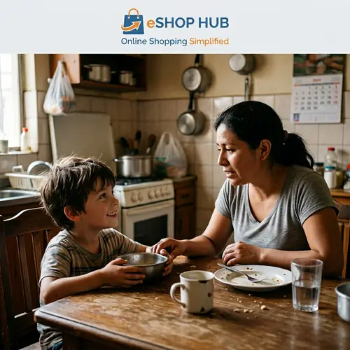 Heartbreaking Scene: Child Asks for Food, Mum Explains Struggle