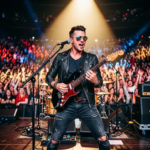 Charismatic Guitarist Shines on Stage