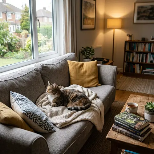 Common House Cat in Natural Setting