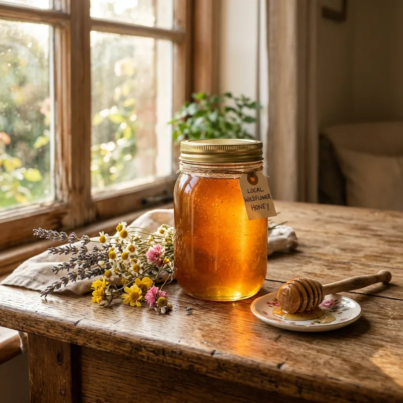 Golden Honey Jar | Sweet and Serene Honey Dipper Scene Golden Honey Jar | Sweet and Serene Honey Dipper Scene