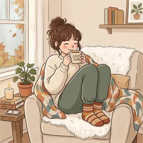 Cozy Girl Minimalist Art Trend on TikTok