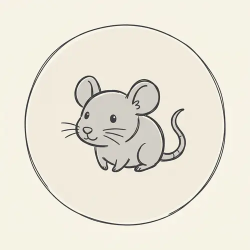 Cute Minimalist Rat Avatar Icon
