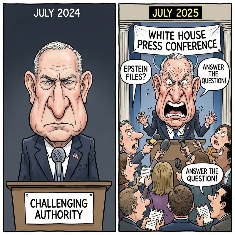 Satirical Political Caricature: Epic 2024 & 2025 Moments