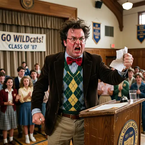 1980s Kid's Movie Character in Red Bow Tie Costume