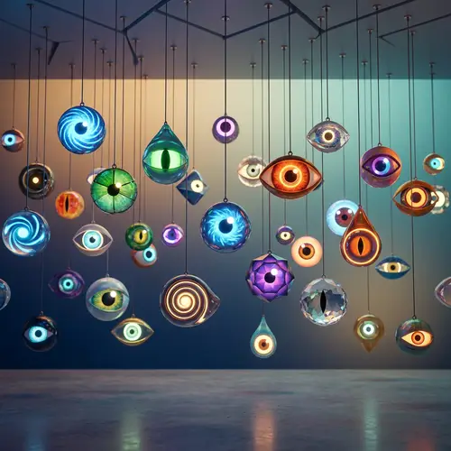 Captivating 3D Collection of Abstract Eyes | Suspended Vision