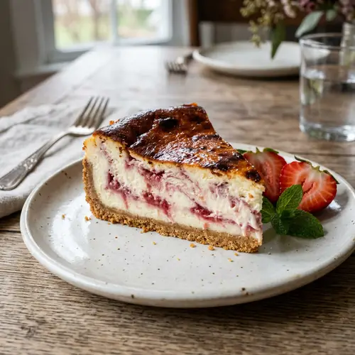 Delicious Strawberry Swirl Cheesecake Recipe