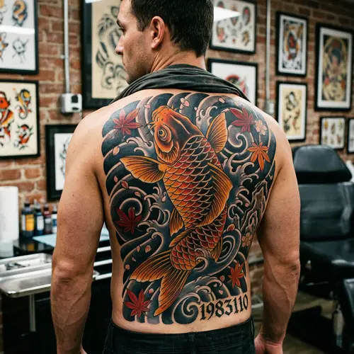 Koi Carp Tattoo on Back: Unique Designs & Meaning
