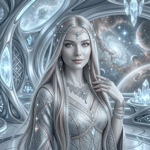 Futuristic Pleiades Woman Portrait