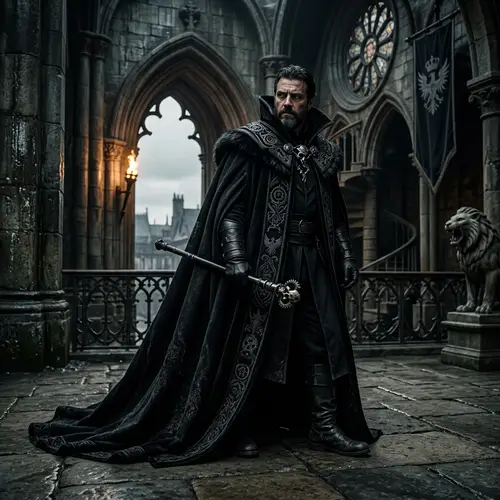 Imperial Black Oversized Cloak for Men