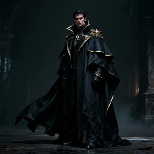Imperial Black Oversized Cloak for Men