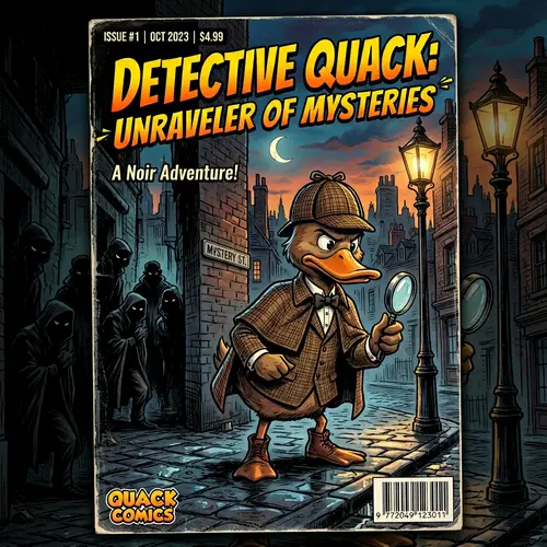 Detective Quack: Unraveler of Mysteries - Comic Front Cover