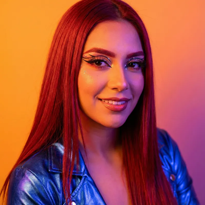 Contemporary Portrait of a Confident Hispanic Model