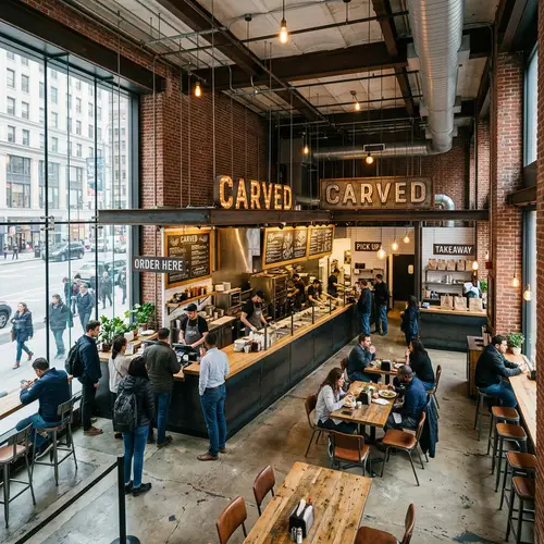 Beautiful Industrial Sandwich Shop | Carved