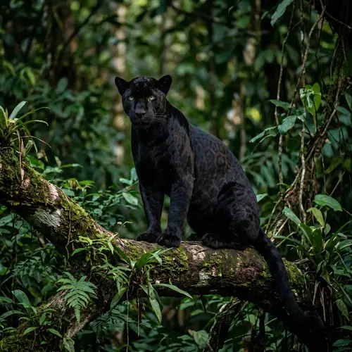 Stunning Black Panther Sitting
