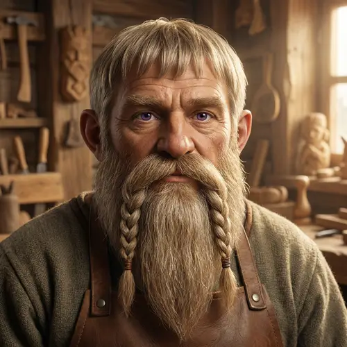 Distinctive Dwarf with Golden Hair and Neat Grooming